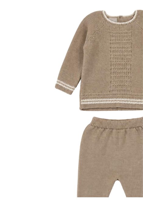 Completo neonato beige in cotone e cashmere PAZ RODRIGUEZ | 303122207/ANBEIGE